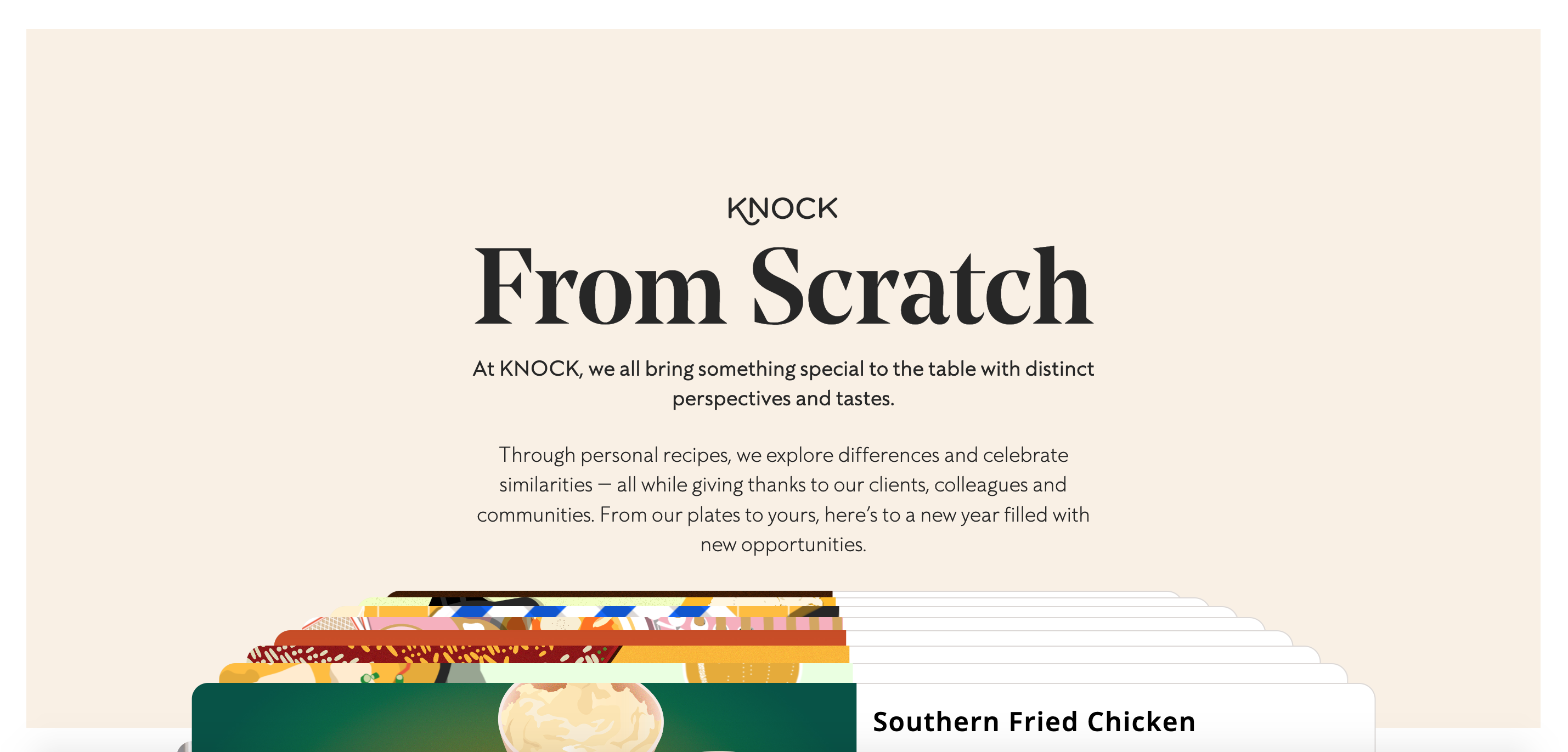 KNOCK: From Scratch 2023 Holiday Initiative